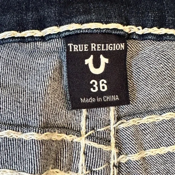 True Religion Jennie Curvy Skinnie Dark Blue Jeans Waist 36 - Picture 5 of 8